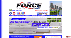 Desktop Screenshot of forceheatingcooling.com